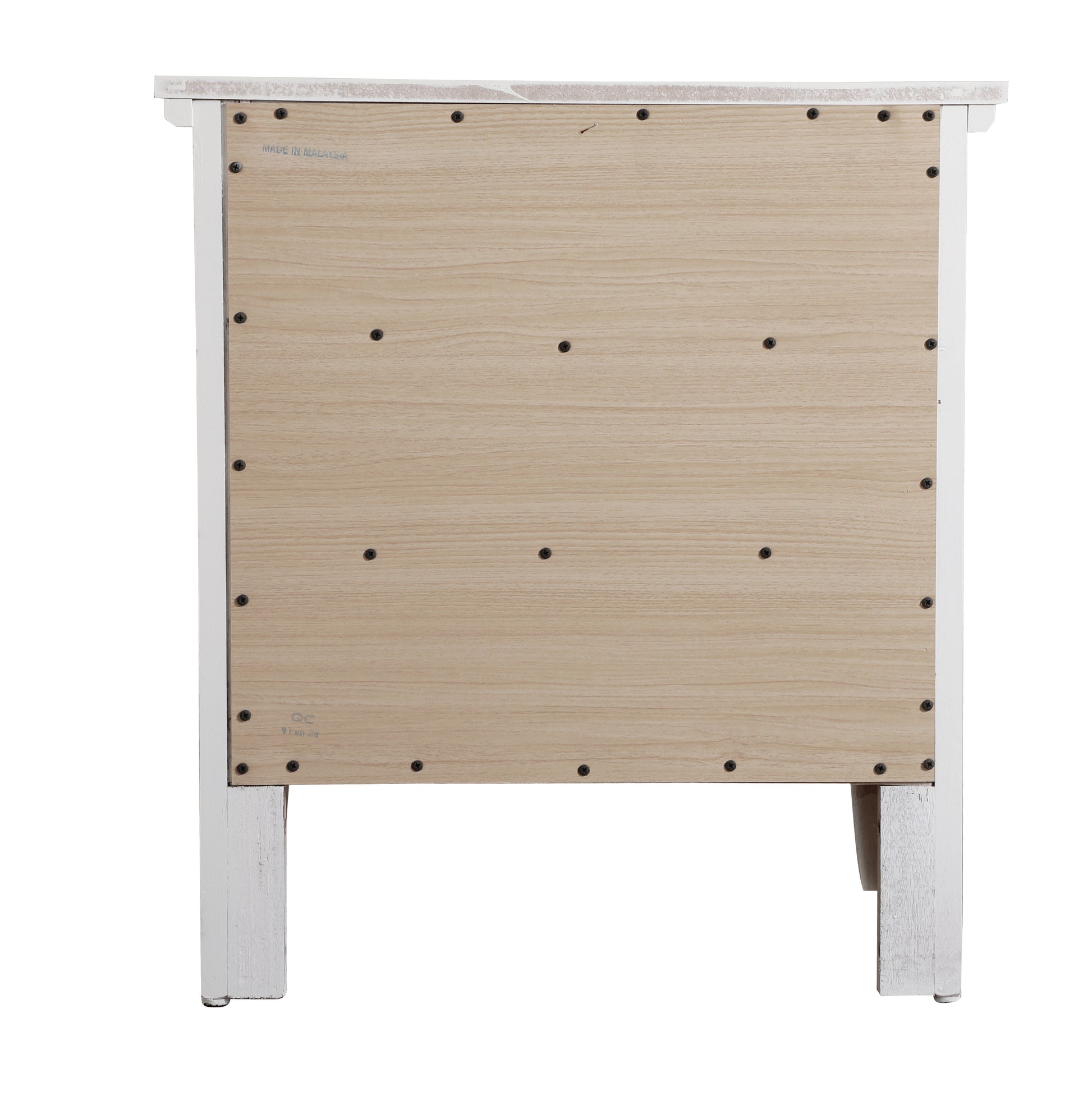 24" White Particle Board Nightstand - No Assembly for Bedroom