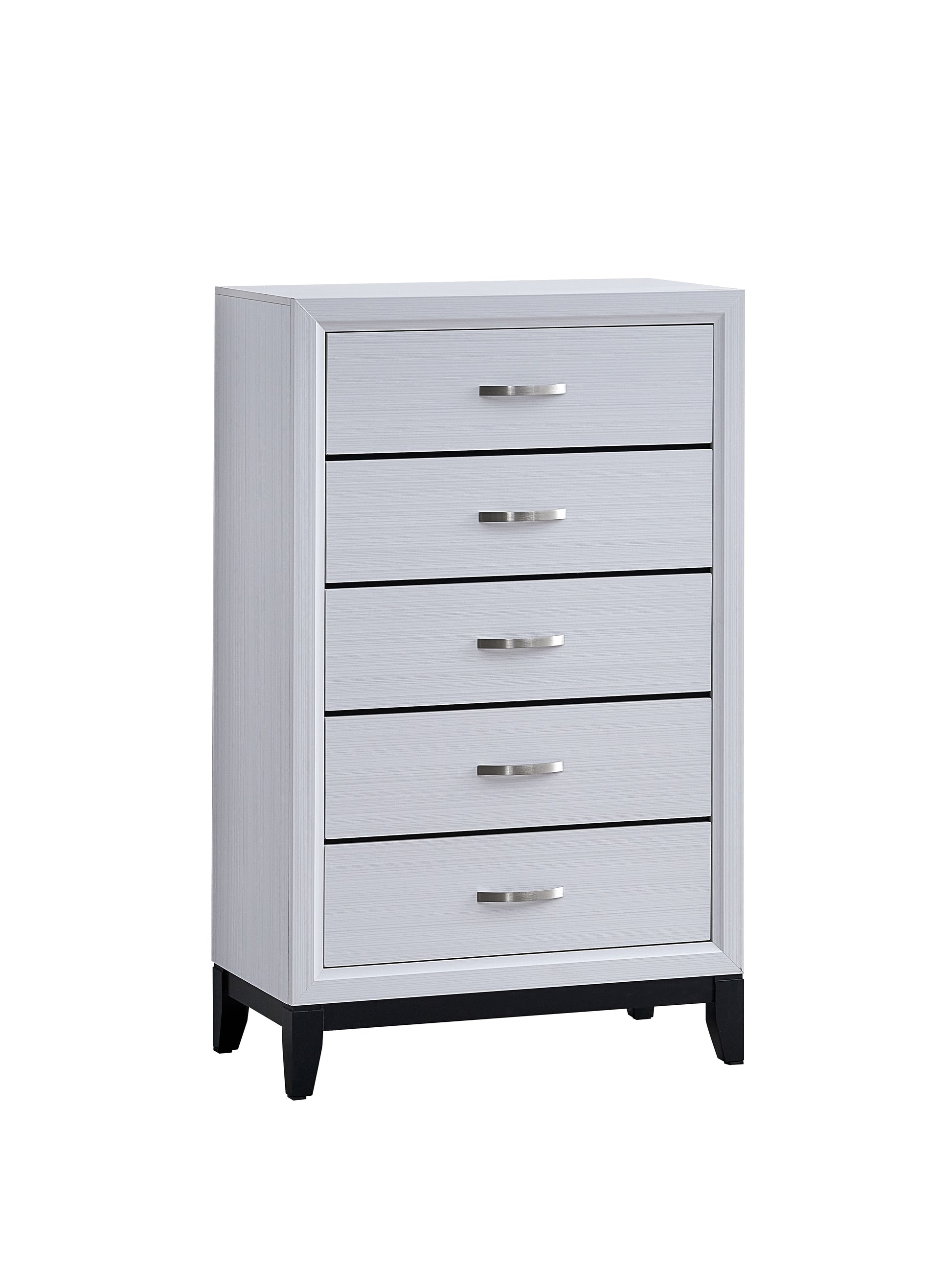51" White Wood Dresser Chest - Bedroom Storage