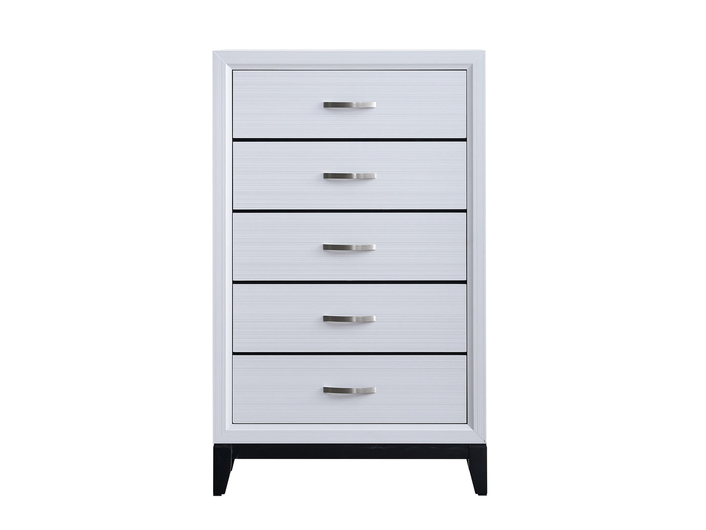 51" White Wood Dresser Chest - Bedroom Storage