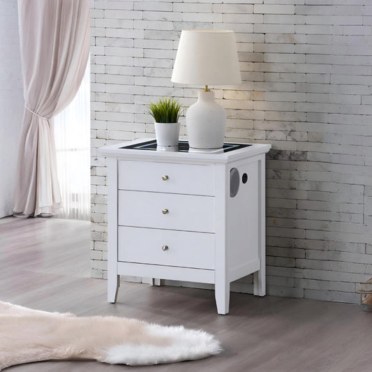 Hammond G5490-N2-SMART 3 Drawer Nightstand White