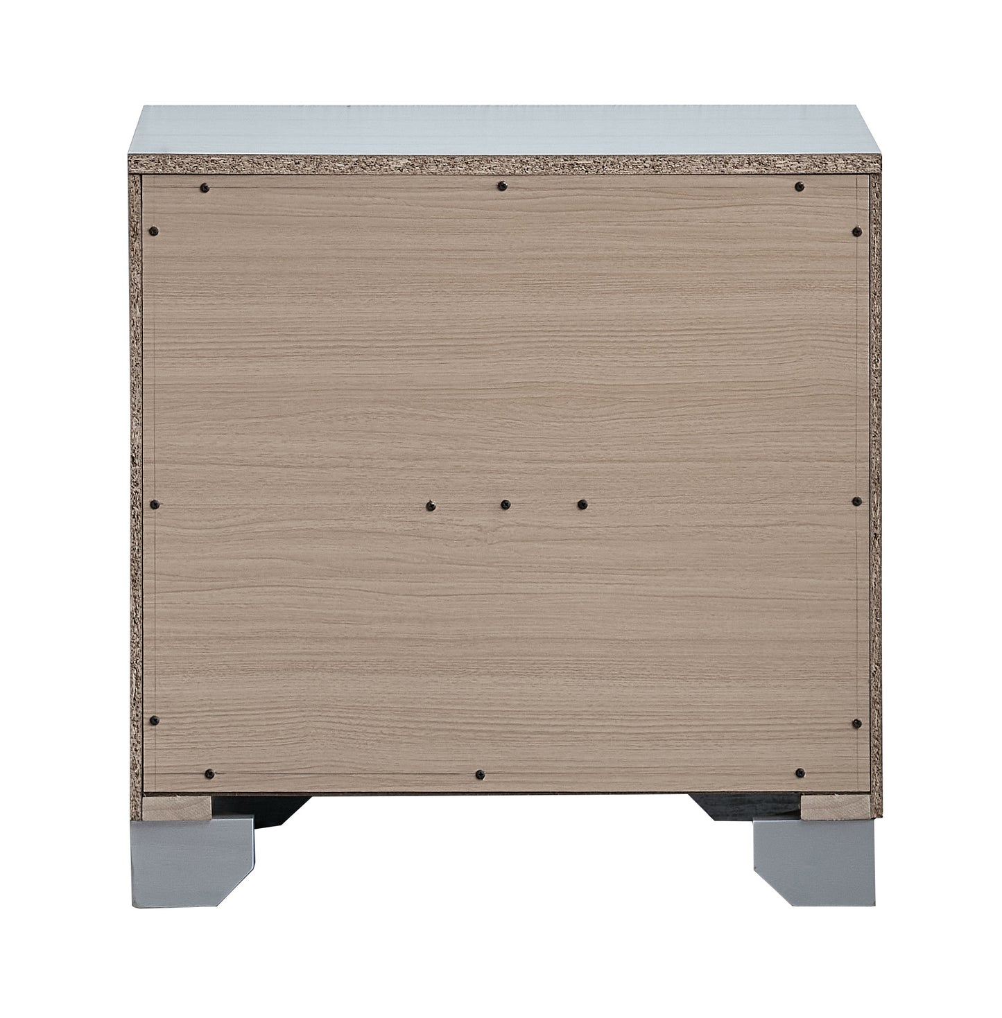Silver Wood Nightstand - 24 Inch Size