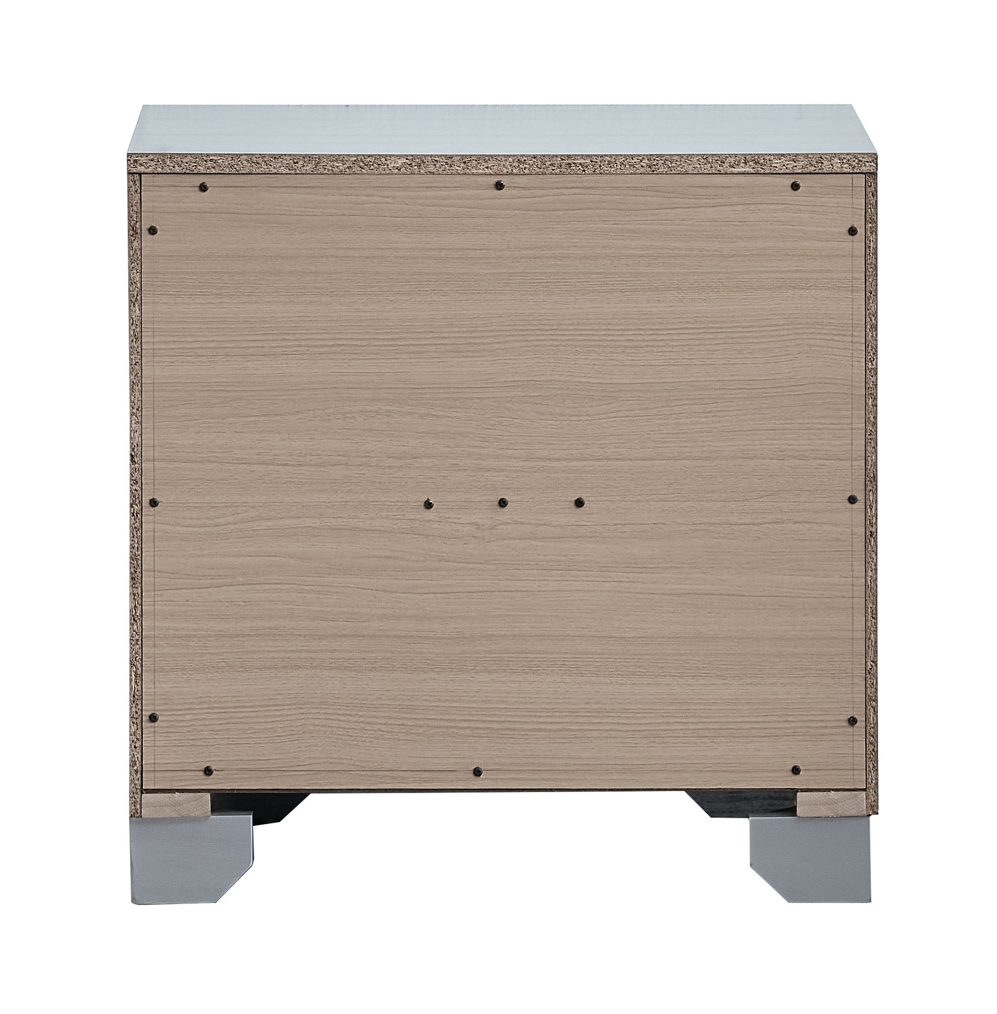 Silver Wood Nightstand - 24 Inch Size