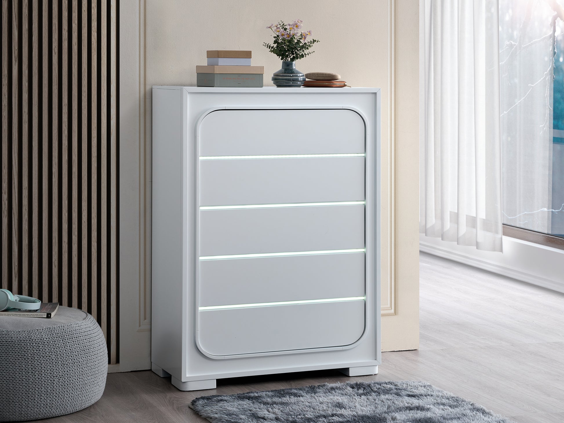 Milan G08590-CH CHEST , White