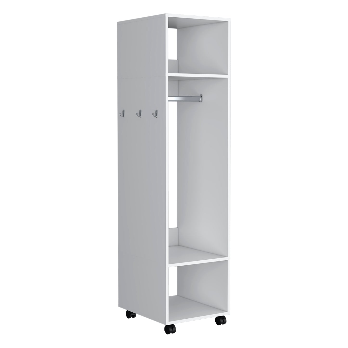 Wardrobe Devon: White Engineered Wood Dresser - 63" Wide