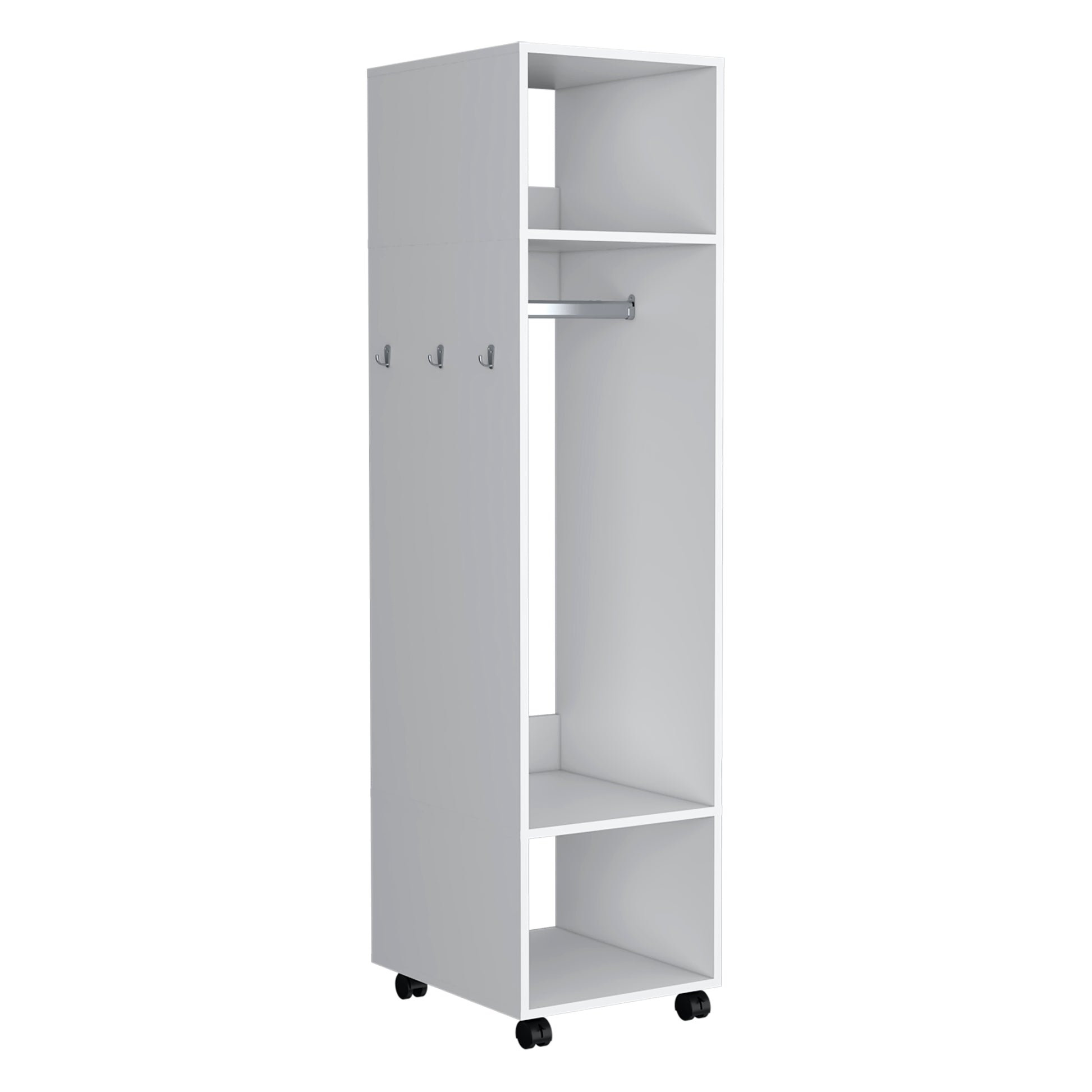 Wardrobe Devon: White Engineered Wood Dresser - 63" Wide