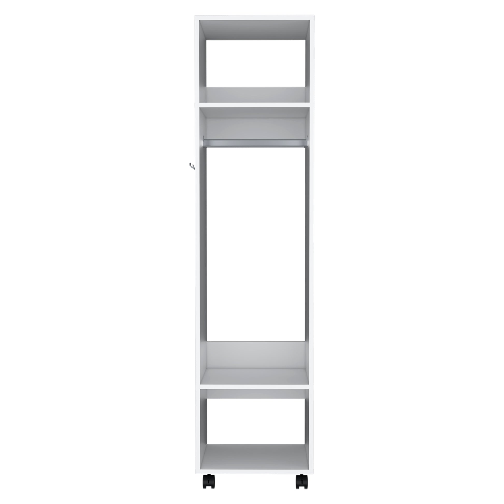 Wardrobe Devon: White Engineered Wood Dresser - 63" Wide