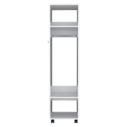 Wardrobe Devon: White Engineered Wood Dresser - 63" Wide