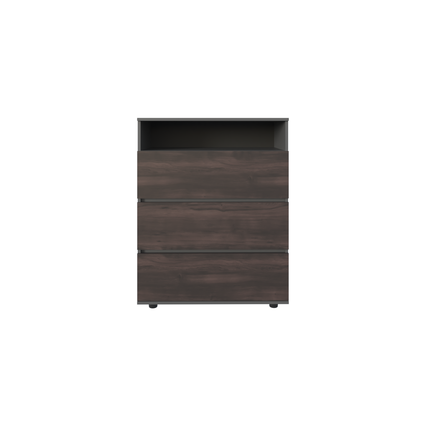 Gray Engineered Wood Dresser - 31.5" Wide for Bedroom