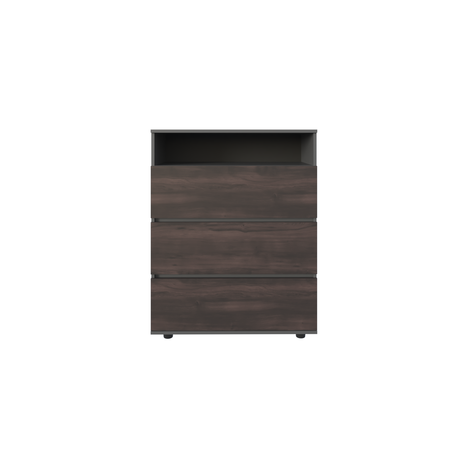 Gray Engineered Wood Dresser - 31.5" Wide for Bedroom