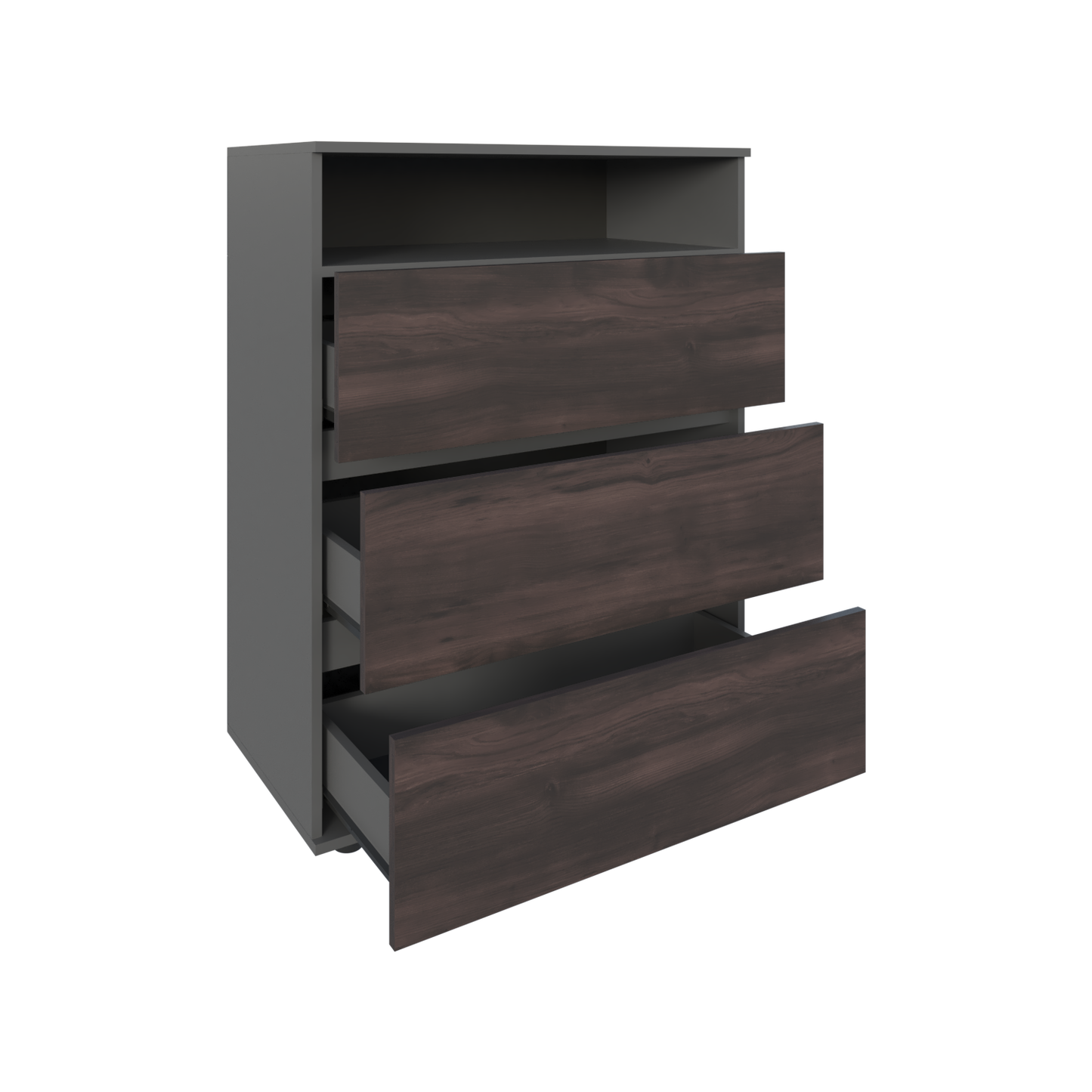 Gray Engineered Wood Dresser - 31.5" Wide for Bedroom