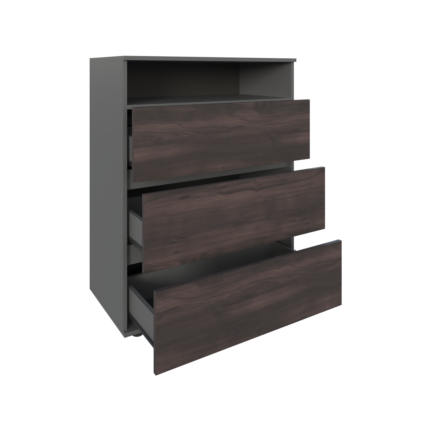 Gray Engineered Wood Dresser - 31.5" Wide for Bedroom