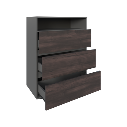 Gray Engineered Wood Dresser - 31.5" Wide for Bedroom