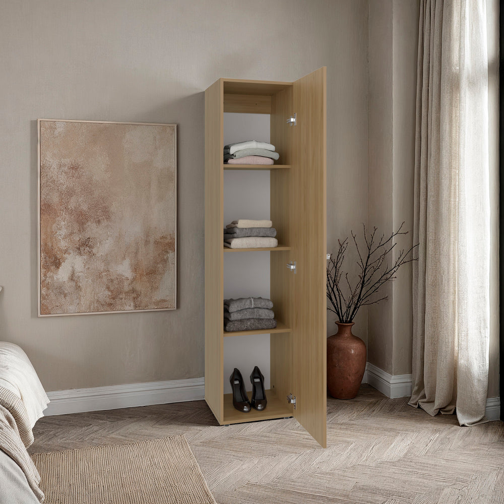 Jasmine Wardrobe with Mirror - Tall Storage Dresser