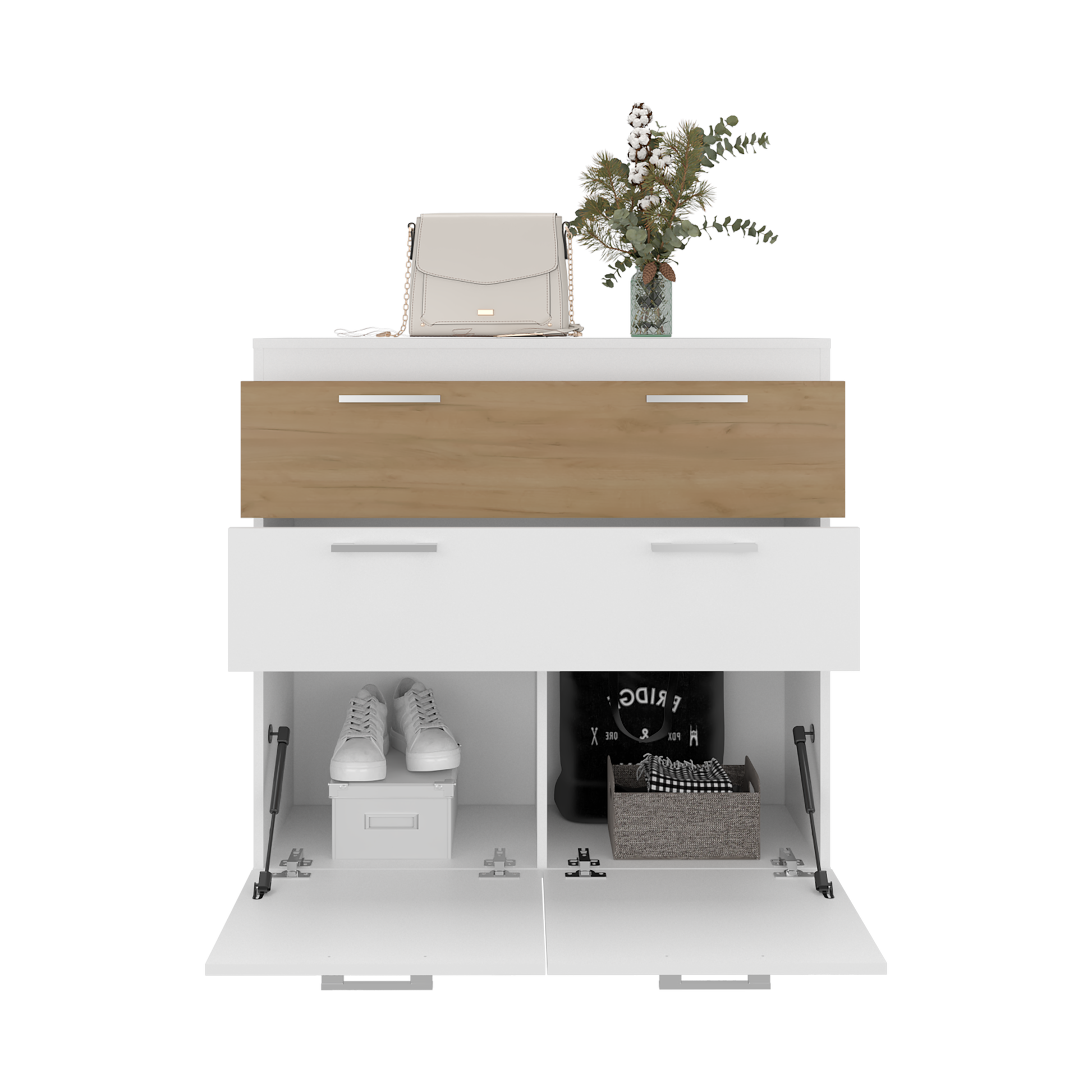 35.4" Multi-Colored Engineered Wood Dresser with Storage for Bedroom