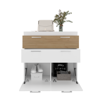 35.4" Multi-Colored Engineered Wood Dresser with Storage for Bedroom