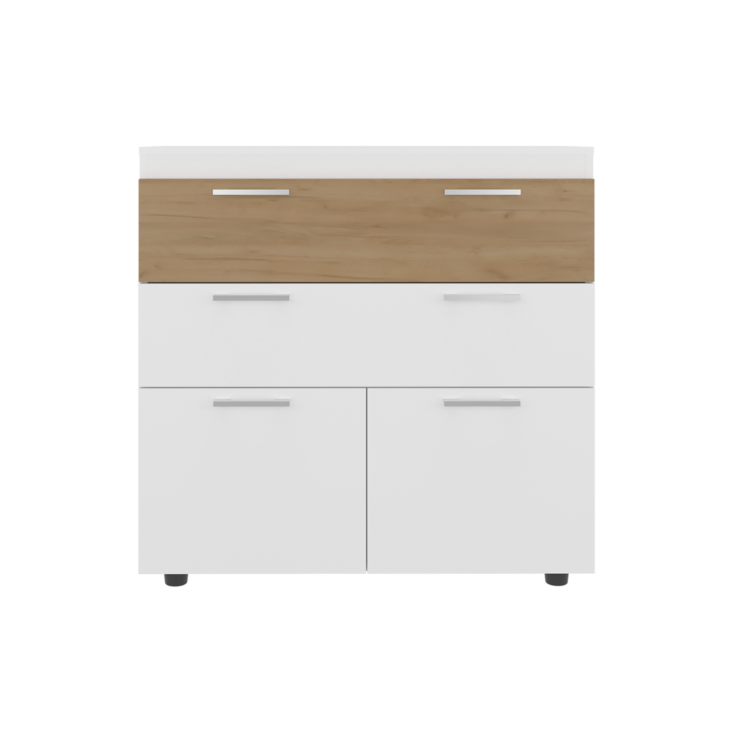 35.4" Multi-Colored Engineered Wood Dresser with Storage for Bedroom