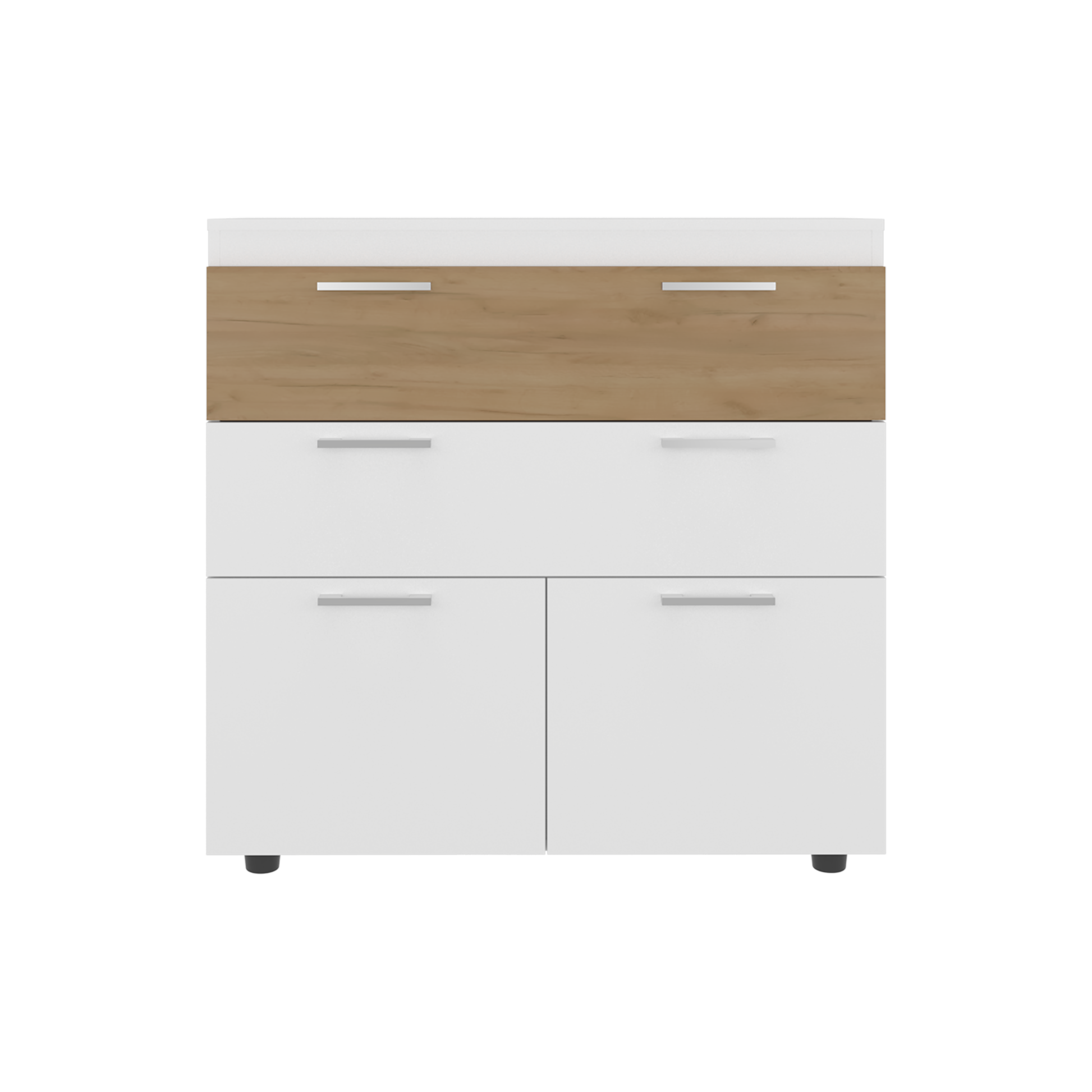 35.4" Multi-Colored Engineered Wood Dresser with Storage for Bedroom