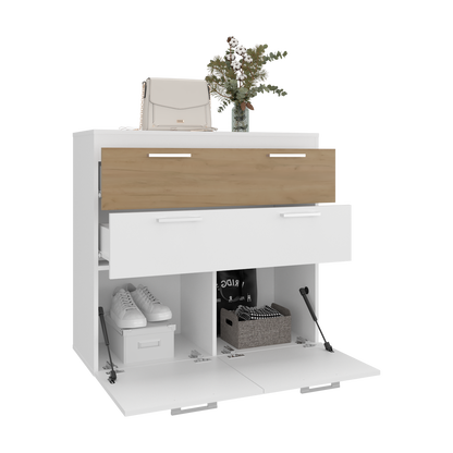 35.4" Multi-Colored Engineered Wood Dresser with Storage for Bedroom