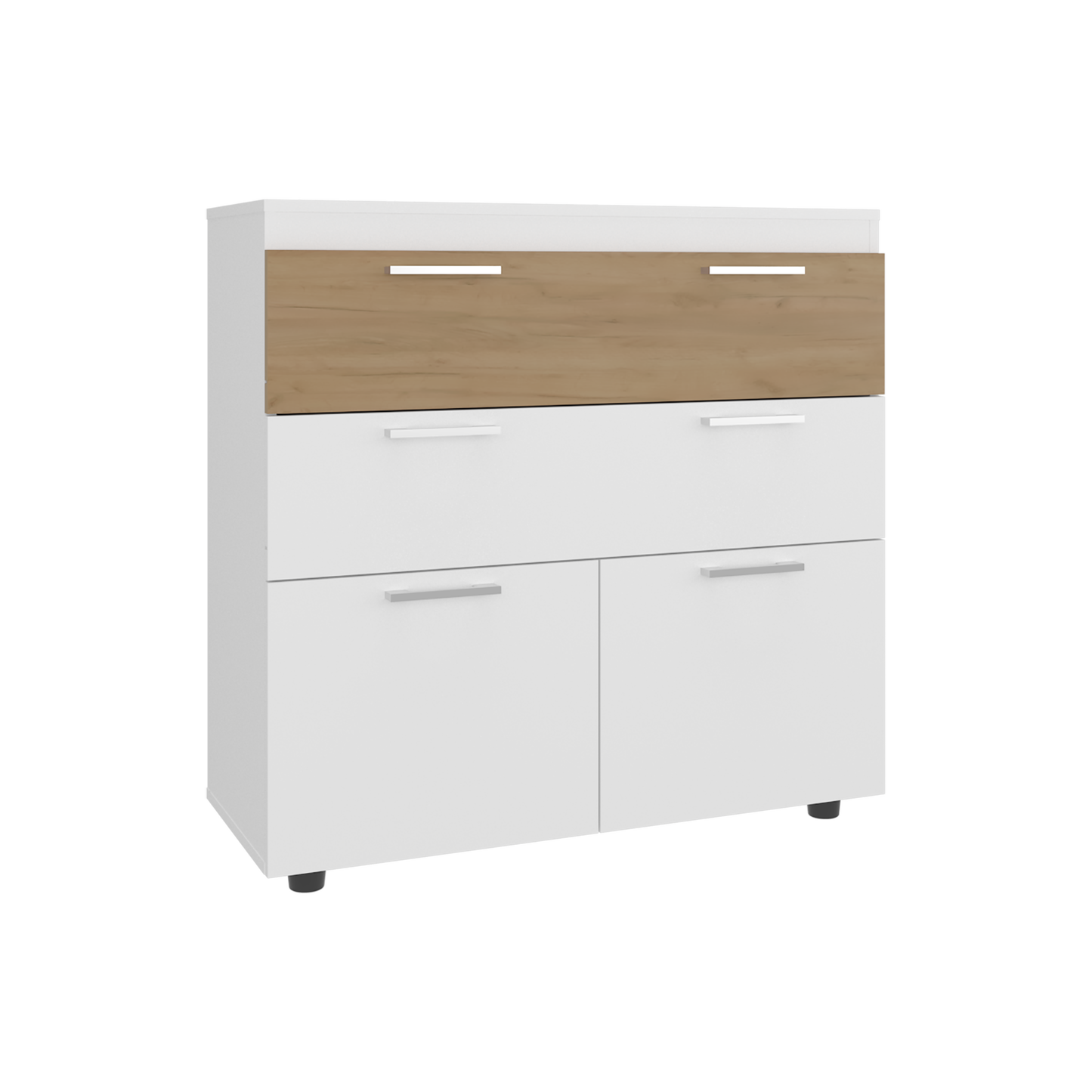 35.4" Multi-Colored Engineered Wood Dresser with Storage for Bedroom