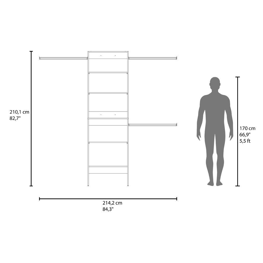 Cassville Closet System Dresser - White Engineered Wood for Bedroom