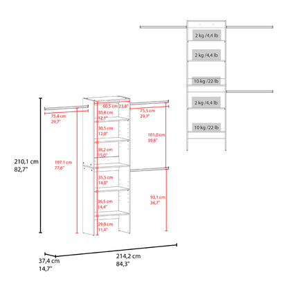 Cassville Closet System Dresser - White Engineered Wood for Bedroom