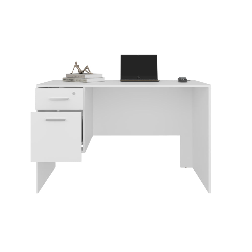 White Engineered Wood Desk - 23.6 x 47.2 Inches for Home Office