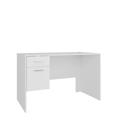 White Engineered Wood Desk - 23.6 x 47.2 Inches for Home Office