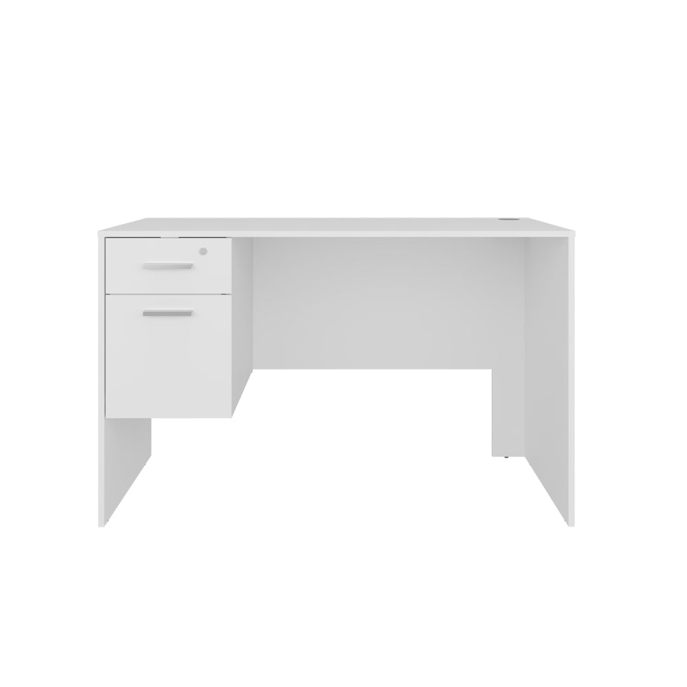 White Engineered Wood Desk - 23.6 x 47.2 Inches for Home Office