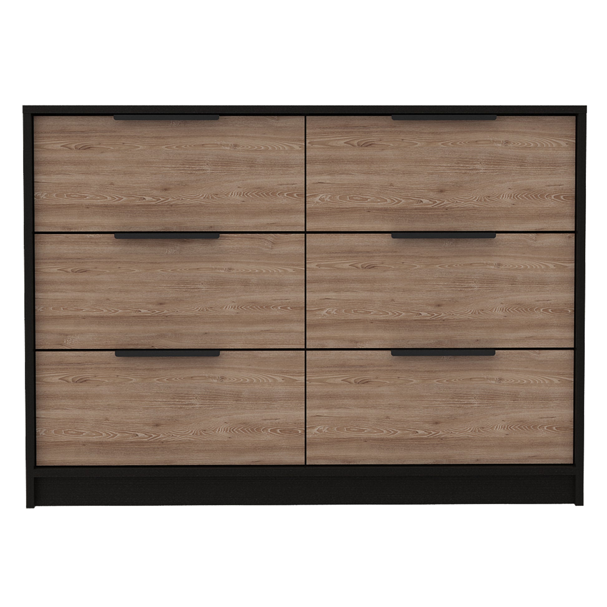 4 Drawer Double Dresser Maryland, Bedroom, Black / Pine