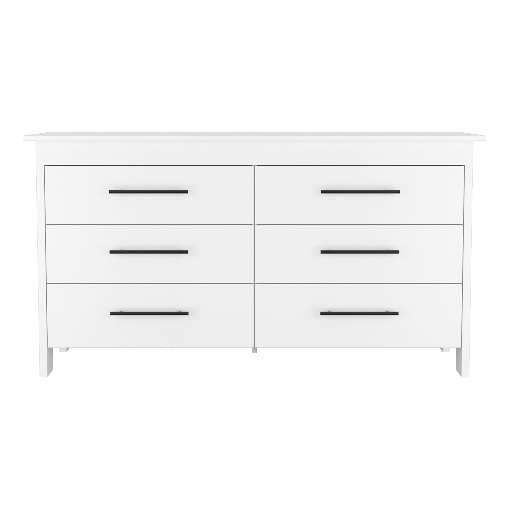 6 Drawer Double Dresser Wezz, Bedroom, White