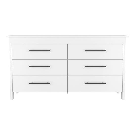 6 Drawer Double Dresser Wezz, Bedroom, White
