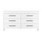 6 Drawer Double Dresser Wezz, Bedroom, White
