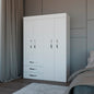Mobile Velvet Armoire, Bedroom, White