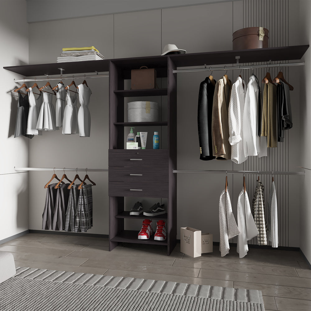 Taos Closet Organization System, Badroom, Black
