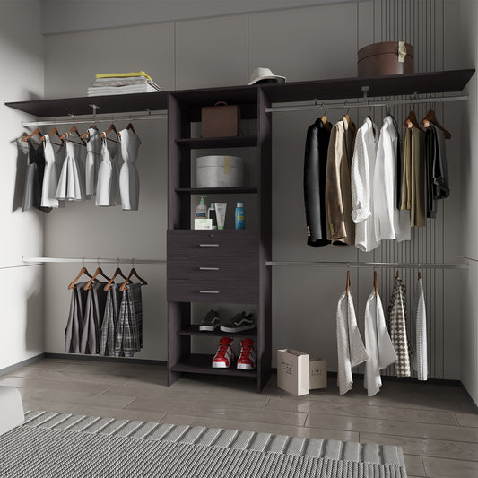 Taos Closet Organization System, Badroom, Black