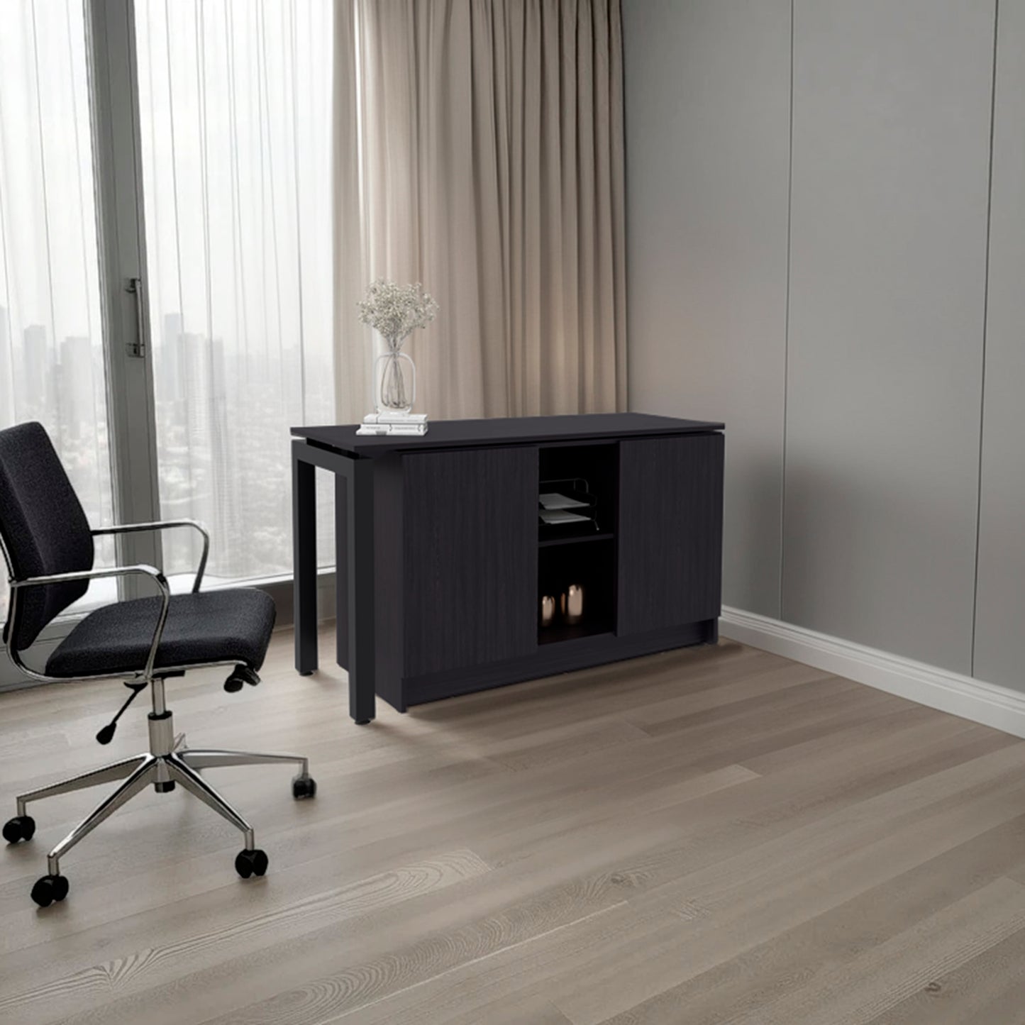 Beattie Desk Nova - Black Rotating Home Office Desk