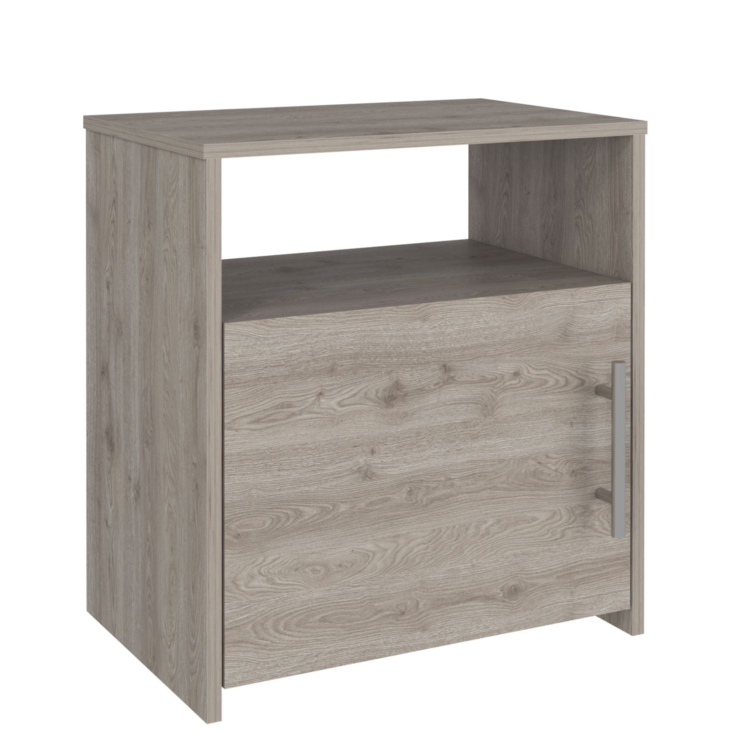 Gray Engineered Wood Nightstand - 13.5 x 19.8 x 23", Bedroom