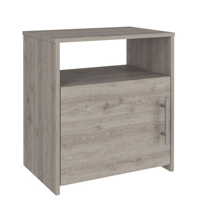 Gray Engineered Wood Nightstand - 13.5 x 19.8 x 23", Bedroom