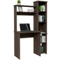 Gray Computer Desk with Hutch - 17.8 x 38.7 x 63.9", 5 Shelves