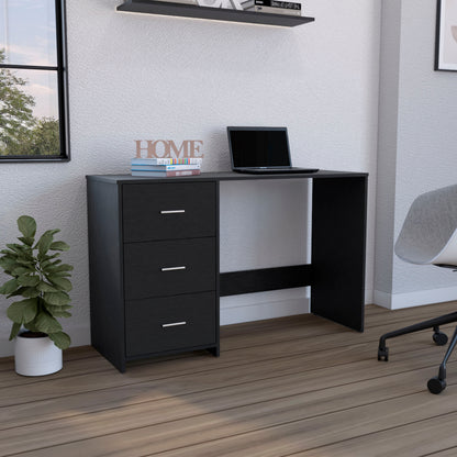 Writing Desk, 3 Drawers, Black
