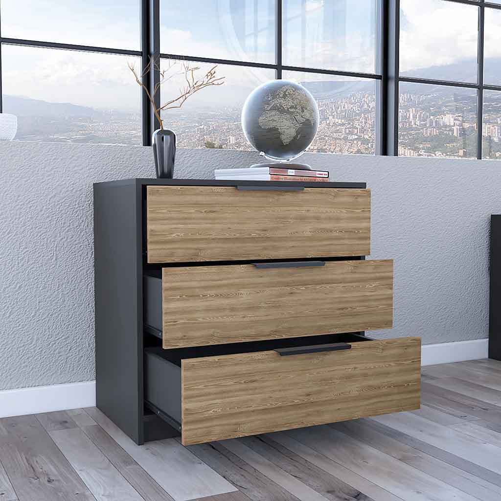 Multicolor 27" Wide 3 Drawer Dresser - Bedroom Storage