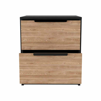 18 Inch Multicolor Nightstand with Two Drawers