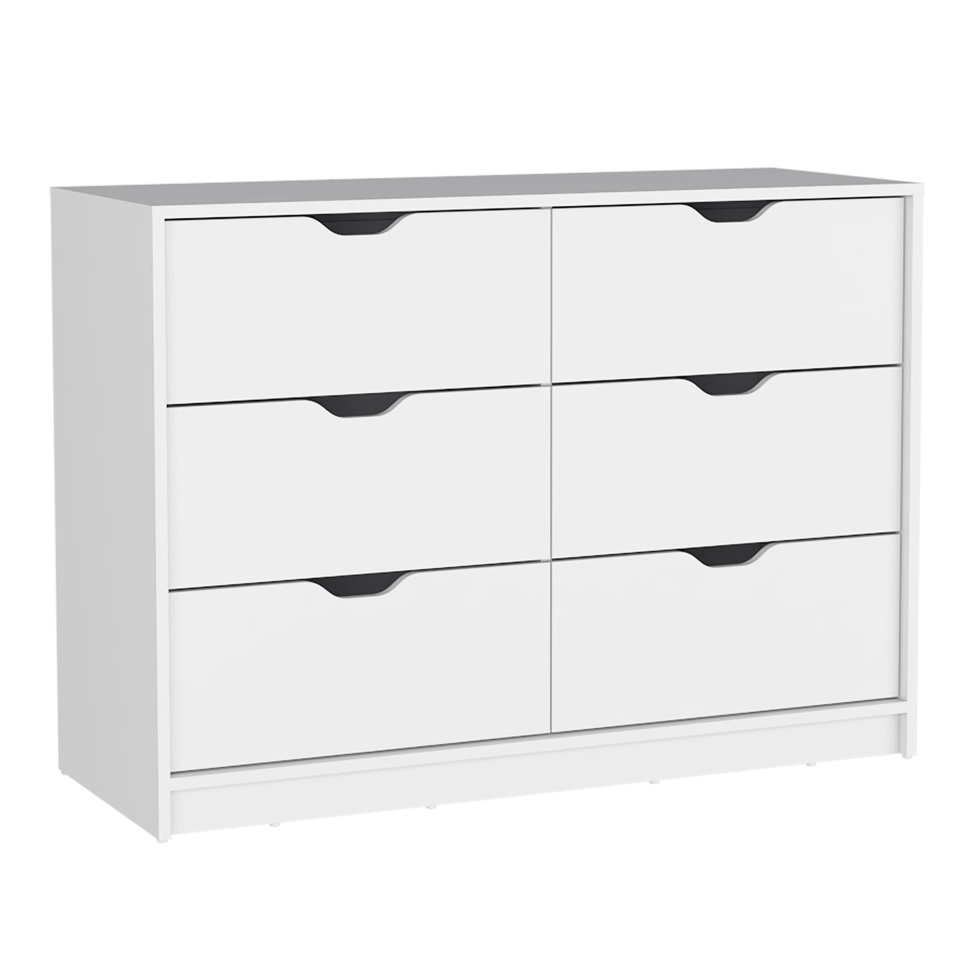 30" White Dresser with Four Drawers & Cabinets