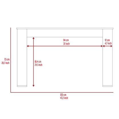 Beige Writing Desk - 47" Work Surface for Home Office