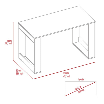 Beige Writing Desk - 47" Work Surface for Home Office
