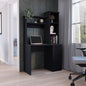 Muncy Computer Desk with Ample Work Surface, Hutch Storage and Single Door Cabinet with 3-Tier Shelves, White