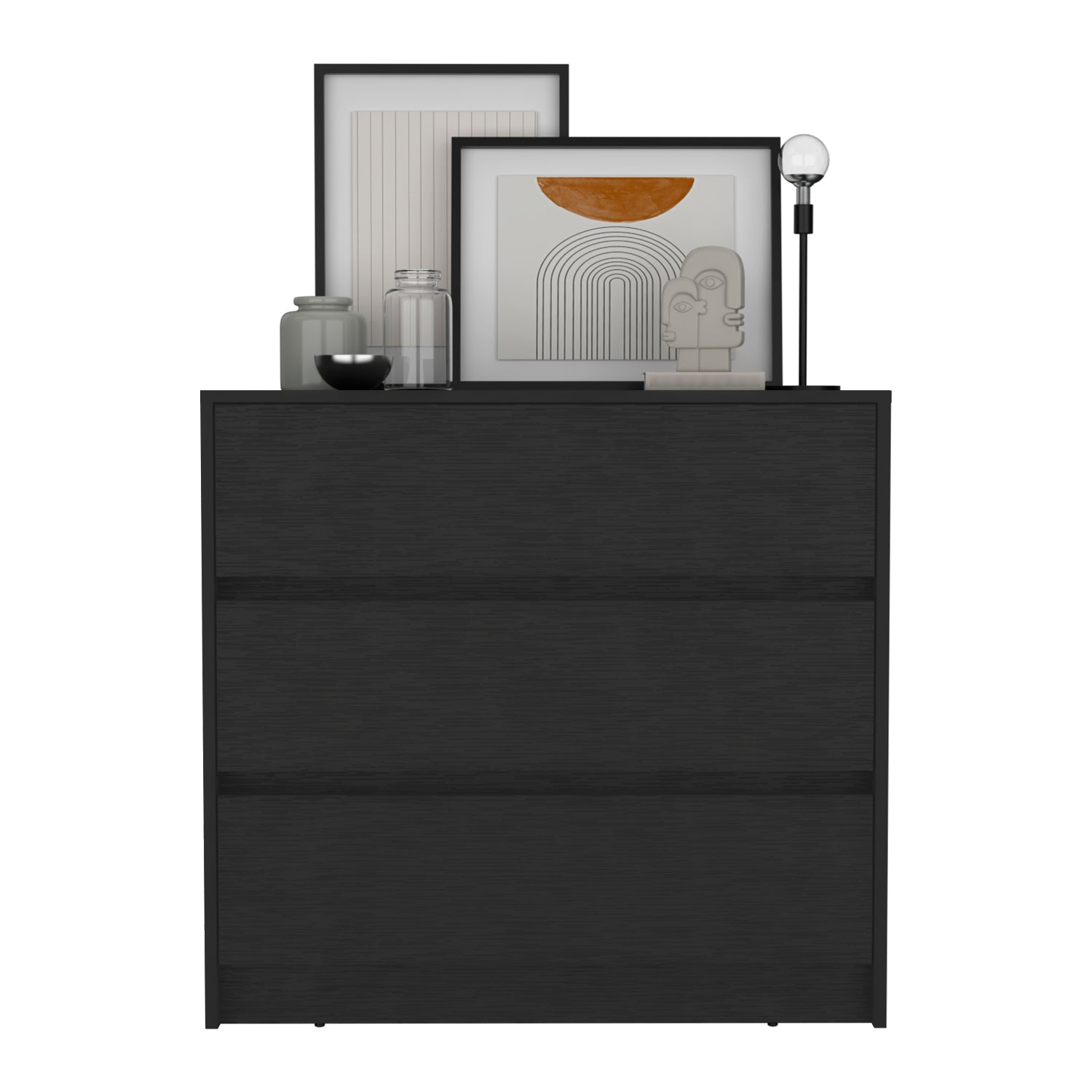 Black 3-Drawer Dresser - Storage & Style