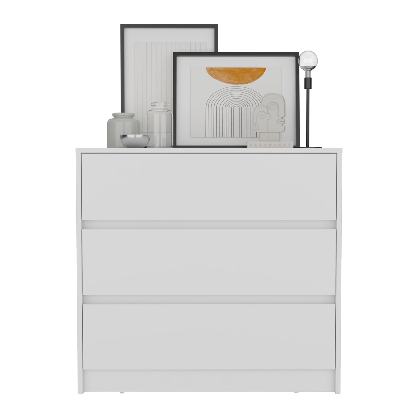 3-Drawer White Dresser - Storage & Style