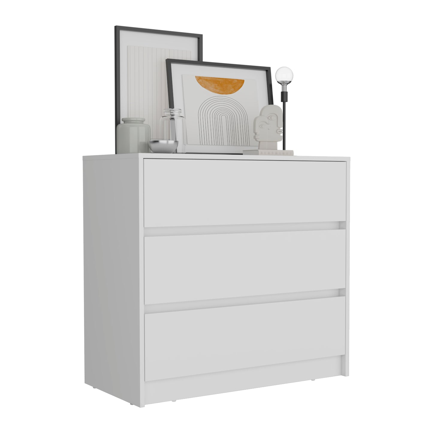 3-Drawer White Dresser - Storage & Style