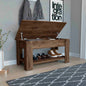 Storage Table, Four Legs, Lower Shelf, Dark Brown